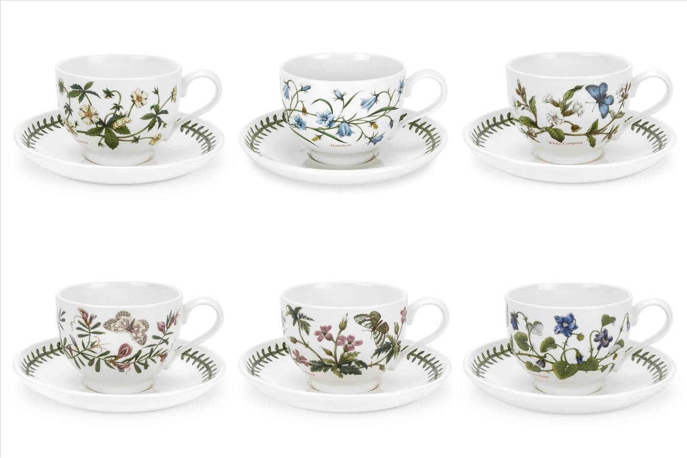 Tea cups and saucers set of 6 mzinga lifestyle 1