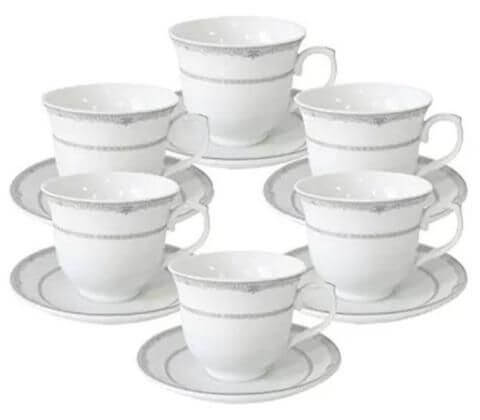 Tea cups and saucers set of 6 mzinga lifestyle
